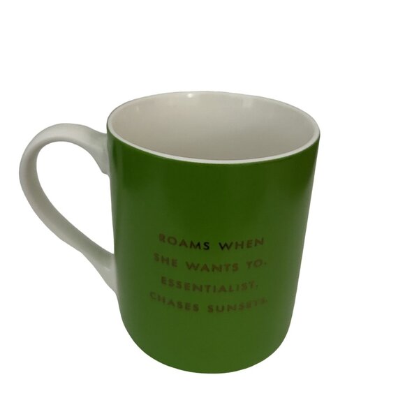 Kate Spade New York Set Of Two Mugs "Things We Love" 10oz Wise Owl & Globetrotte - Picture 6 of 6
